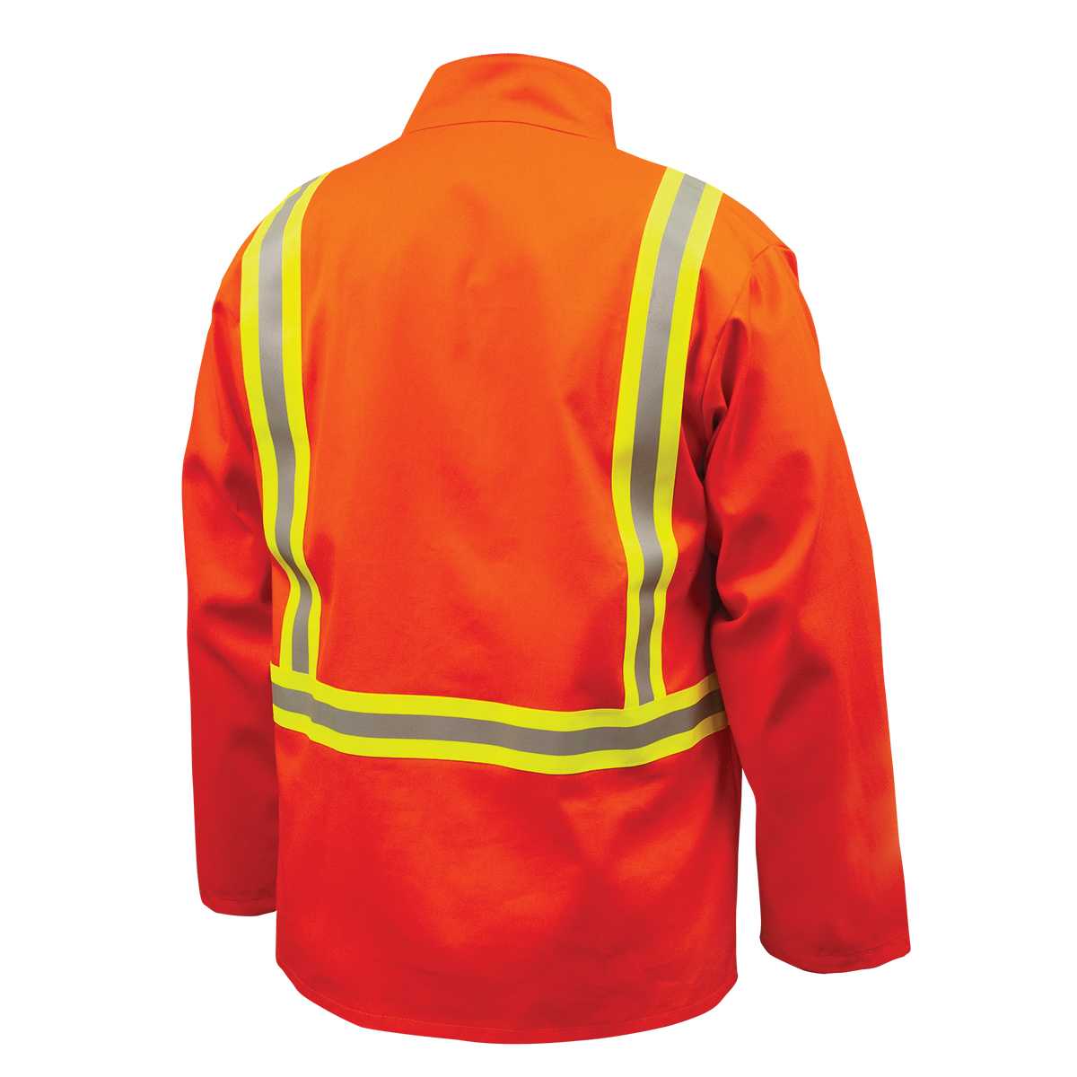 Picture of Black Stallion JF1010-OR 9 OZ FLAME RESISTANT COTTON 30 INCH JACKET WITH TRIPLE REFLECTIVE